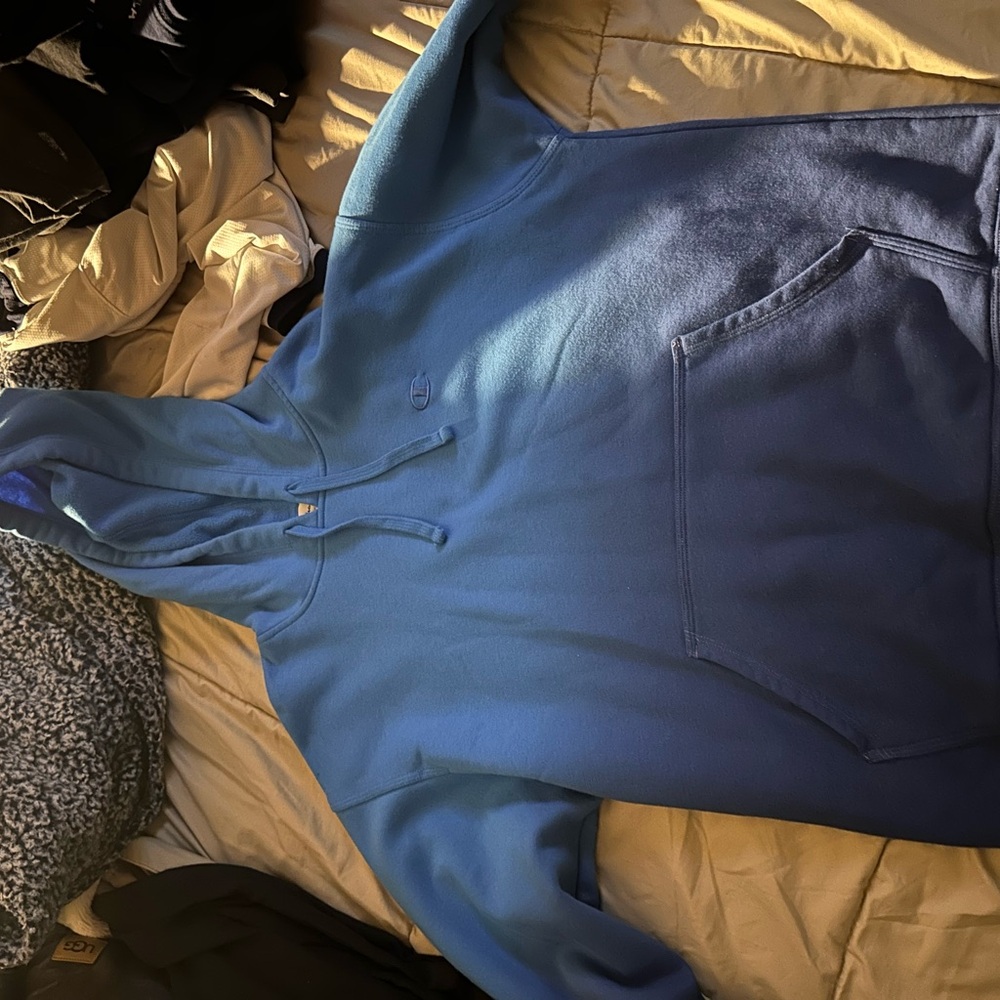 Casual Blue Pullover Hoodie